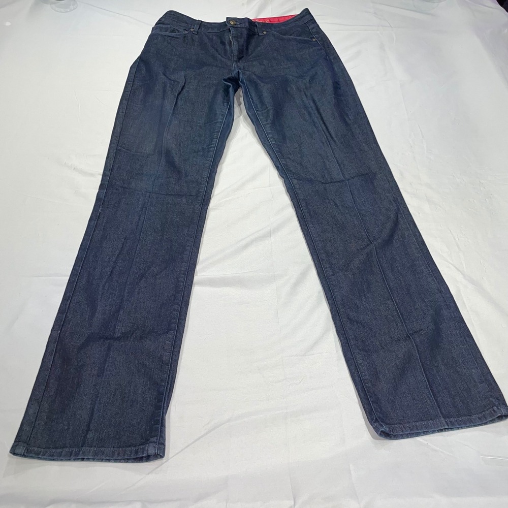 Straight Faith Womens Dark Rinse Indigo Straight Leg Jeans 87-001C Size 34x32.5